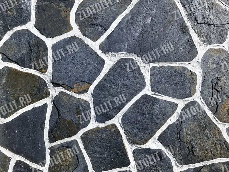 плитняк чёрный златолит для мощения и облицовки в наличии от производителя